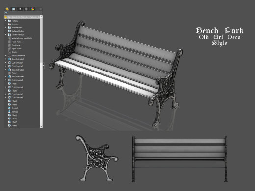 老式长凳公园缩略图